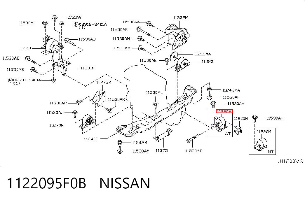 Do koszyka Poduszka (podpora) silnika lewa Nissan Almera CLASSIC B10RS