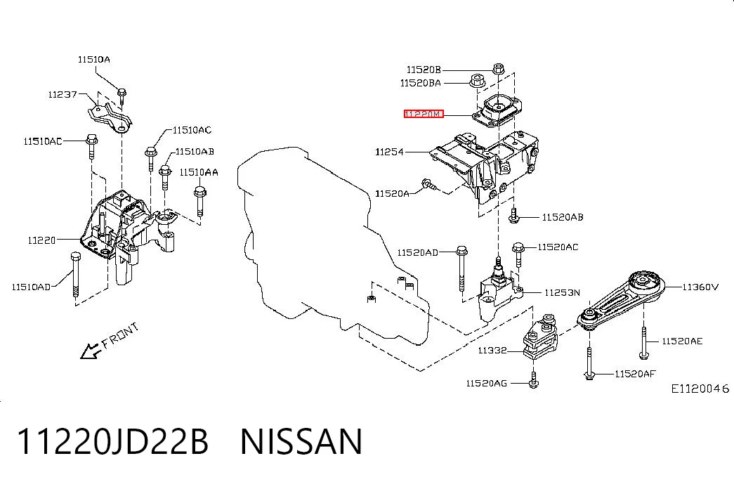 11220JD22B Nissan/Infiniti
