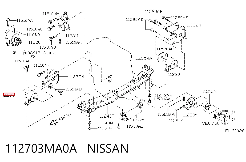 112703MA0A Nissan/Infiniti
