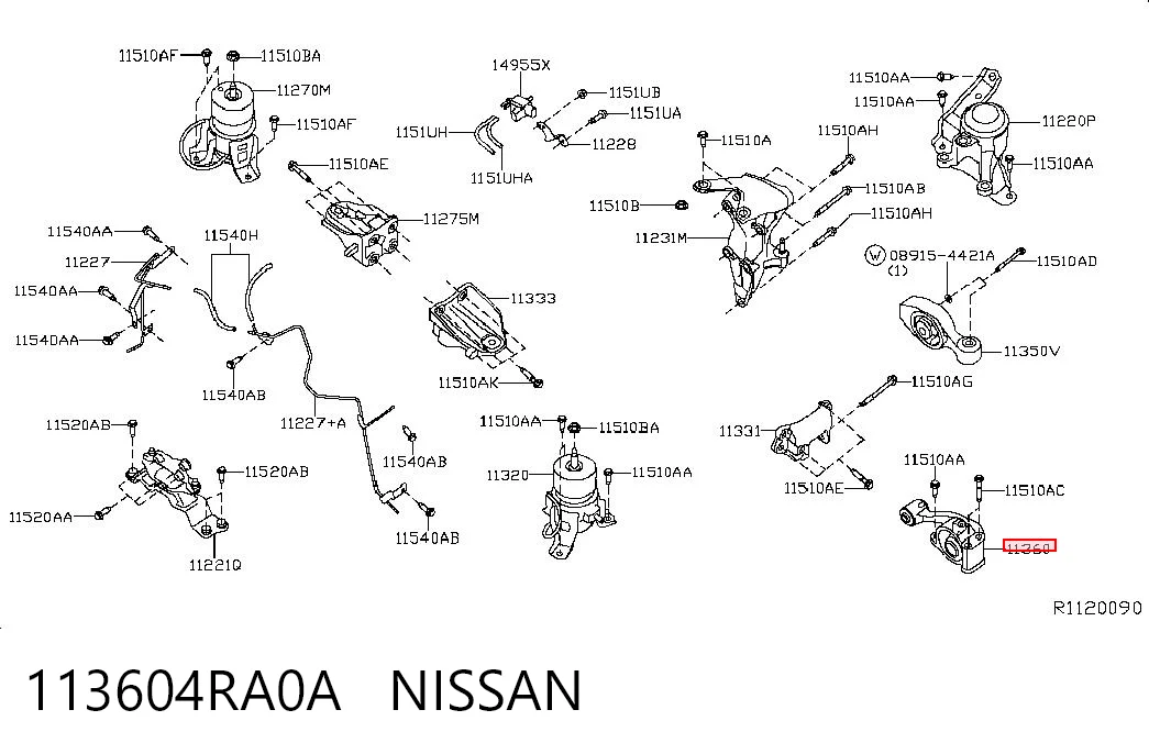 Kupić Poduszka (podpora skrzyni biegów) Nissan Murano  Z52 w dobrej cenie