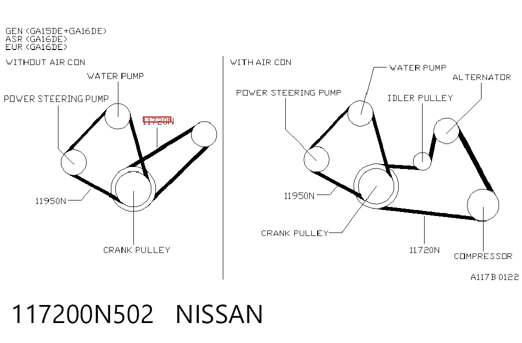 117200N502 Nissan/Infiniti