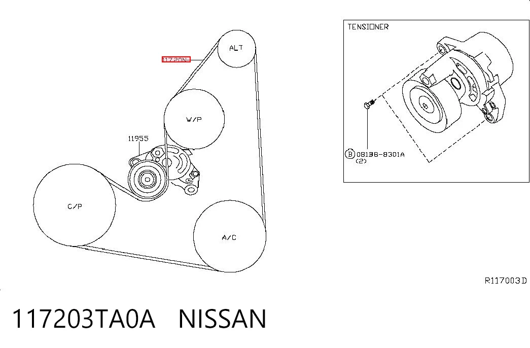 K04891505AB Fiat/Alfa/Lancia Pas napędowy mechanizmów