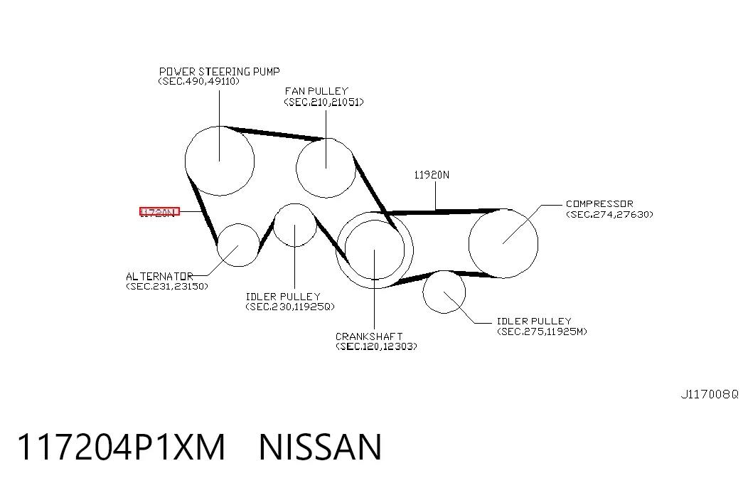 Pas napędowy mechanizmów do Dacia Duster  HM