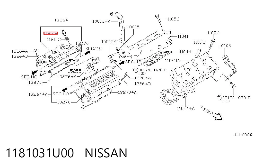 Zawór PCV odpowietrzający silnik do Nissan Maxima  A32