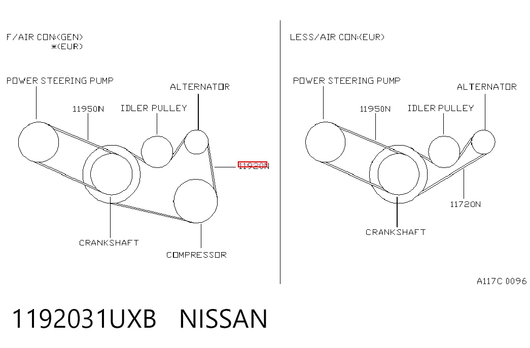 1192031UXB Nissan/Infiniti