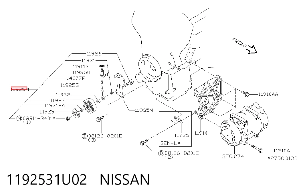 1192531U02 Nissan/Infiniti