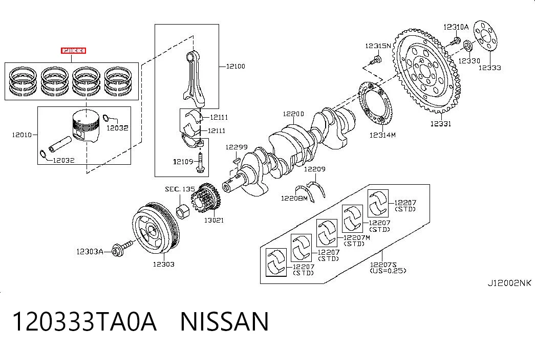 120333TA0A Nissan/Infiniti