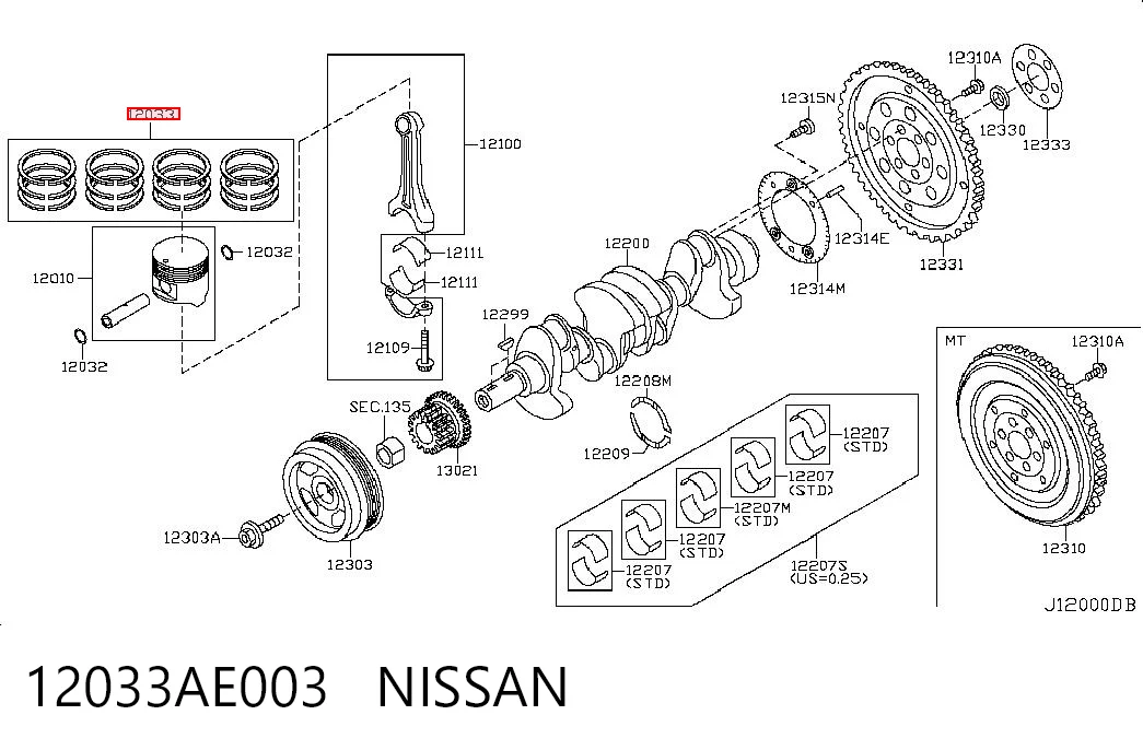 12033AE003 Nissan/Infiniti
