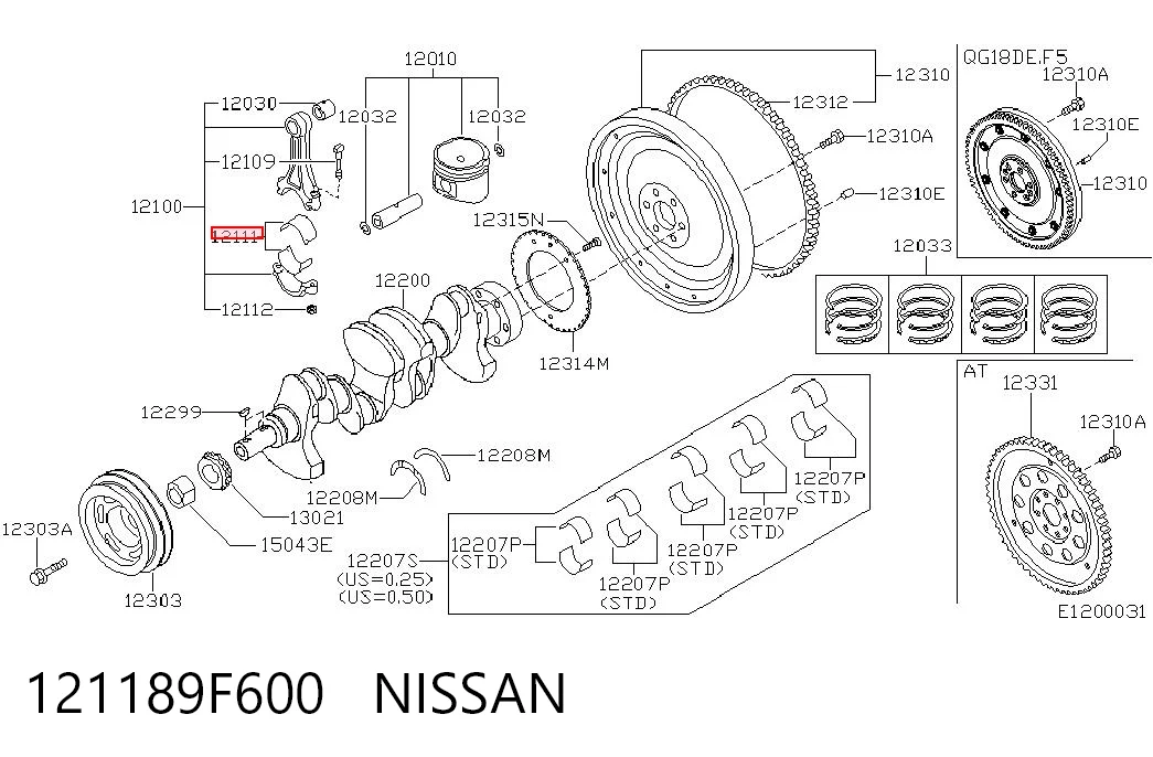 121189F600 Nissan/Infiniti
