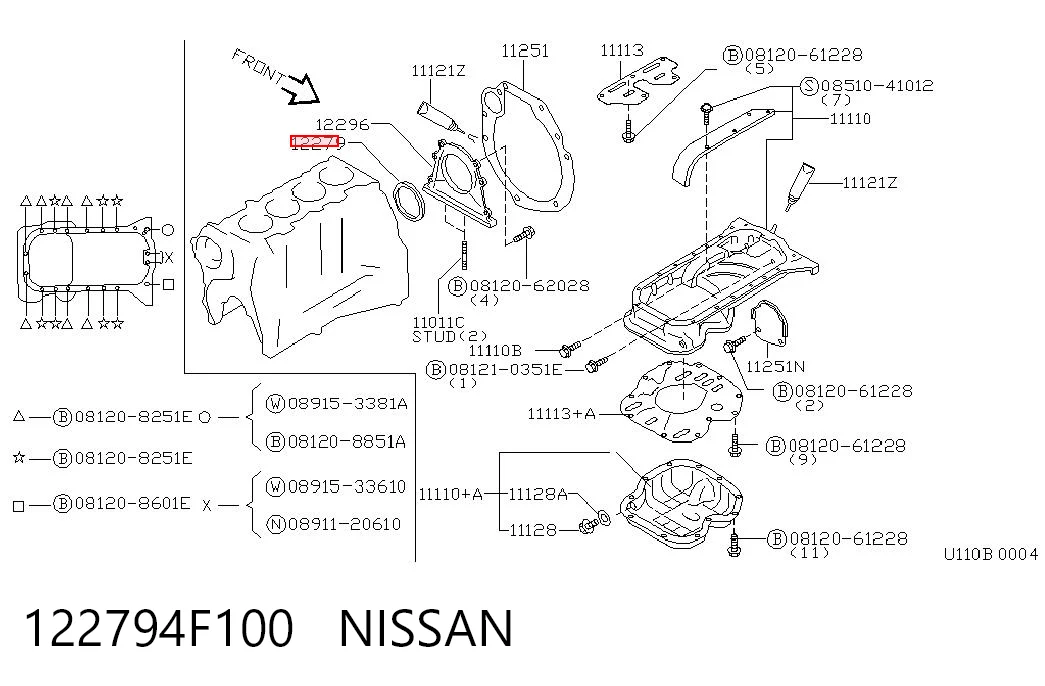 Uszczelniacz wału korbowego silnika tylny Nissan Almera I hatchback (N15) (1995 - 2000) cena, od 13,18 USD