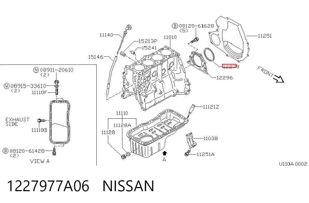  Uszczelniacz wału korbowego silnika tylny Nissan Almera 1
