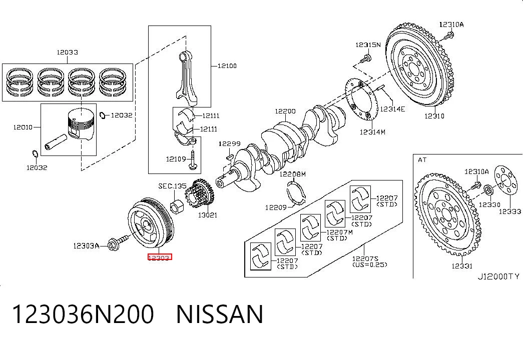 123036N200 Nissan/Infiniti