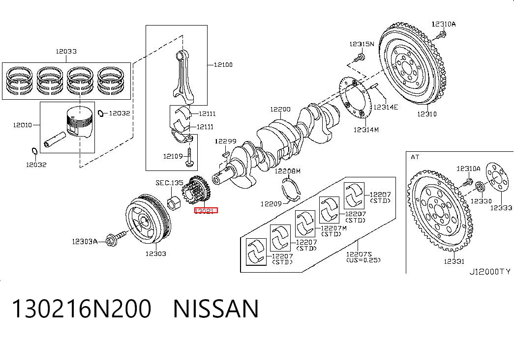 130216N200 Nissan/Infiniti