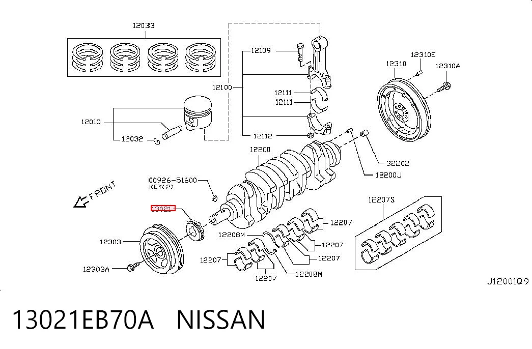 13021EB70A Nissan/Infiniti