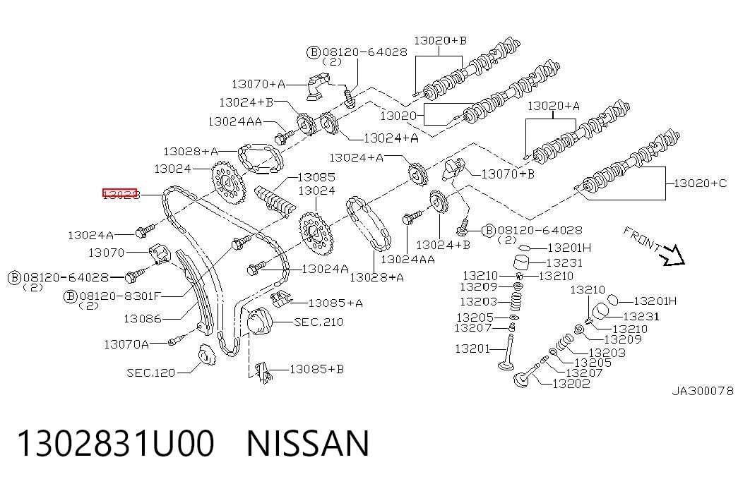 1302831U00 Nissan/Infiniti Łańcuch rozrządu