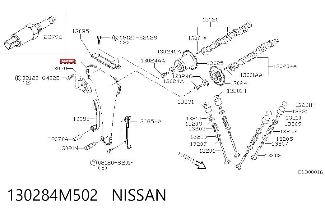 Łańcuch rozrządu do Nissan Almera TINO V10