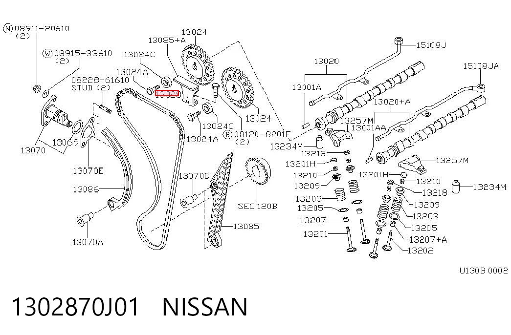1302870J01 Nissan/Infiniti