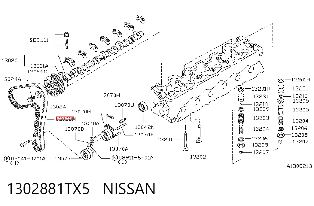 Pasek rozrządu do Nissan Patrol  Y61