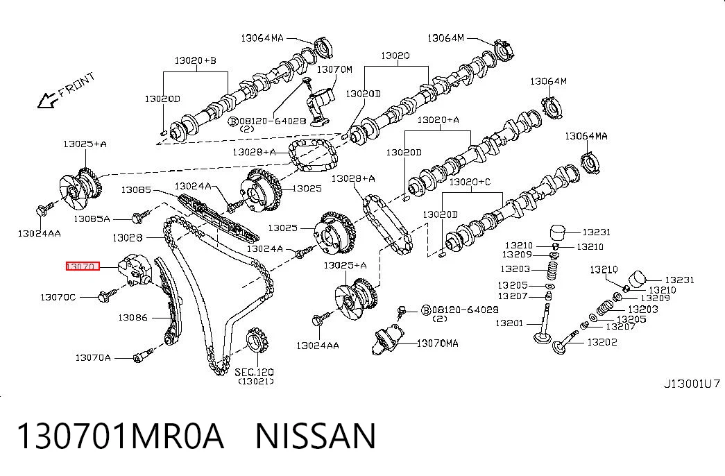 130701MR0A Nissan/Infiniti Napinacz łańcucha rozrządu