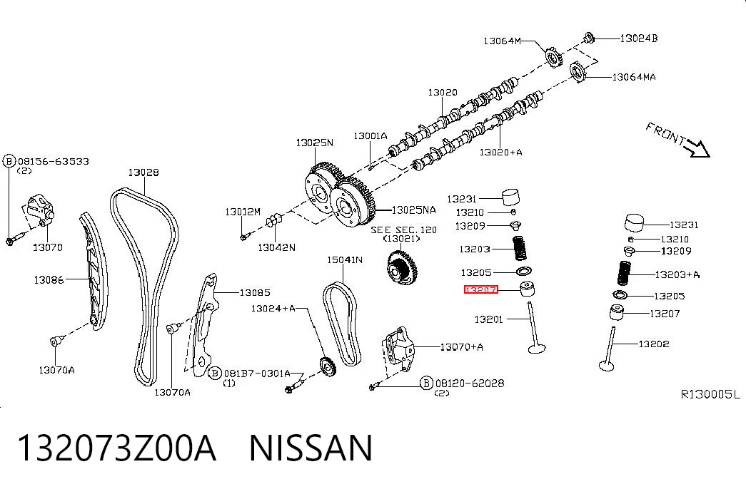 Uszczelniacz zaworu dolotowego/wylotowego do Nissan Teana  J32