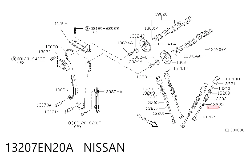 Uszczelniacz zaworu dolotowego/wylotowego do Nissan Almera I N15