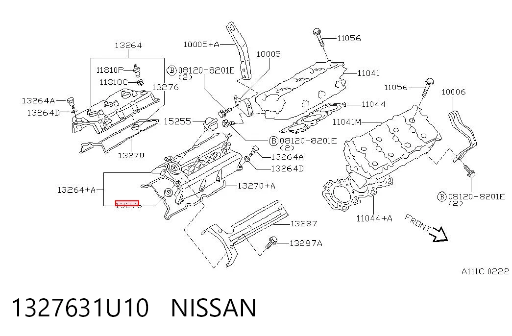 1327631U10 Nissan/Infiniti Pierścień uszczelniający gniazda świecy