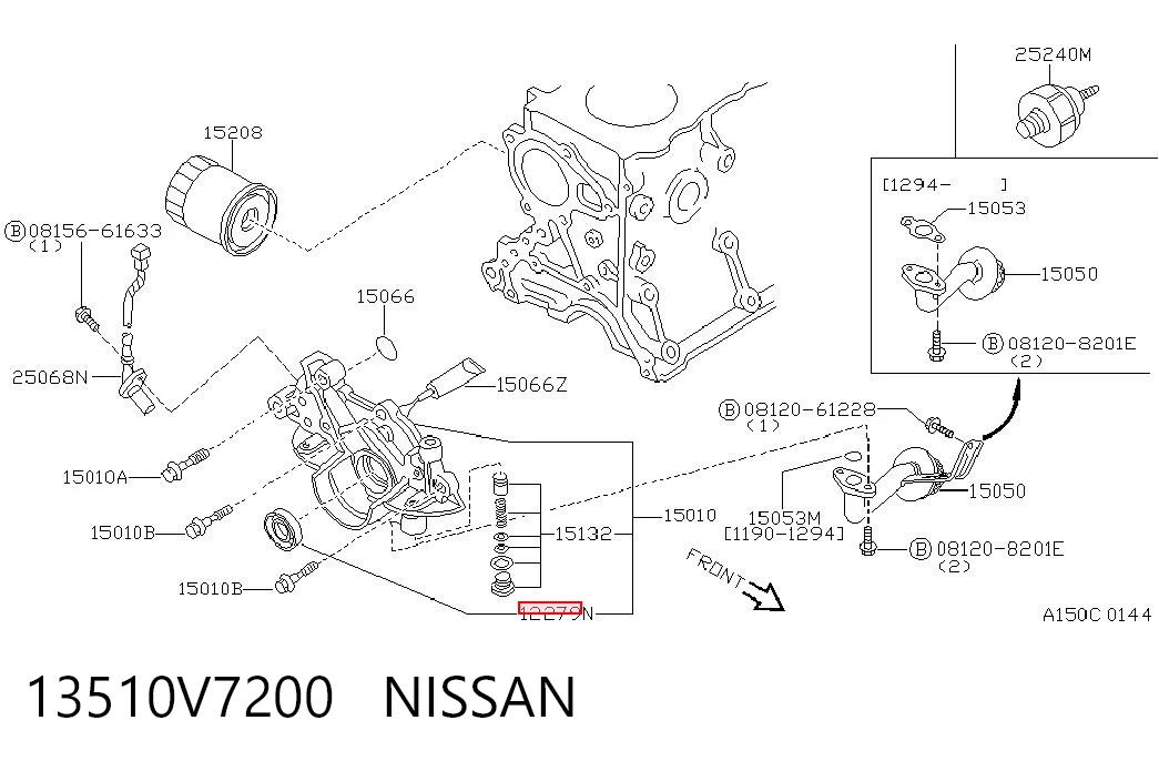 Do koszyka Uszczelniacz wału korbowego przedni Nissan Laurel  C32