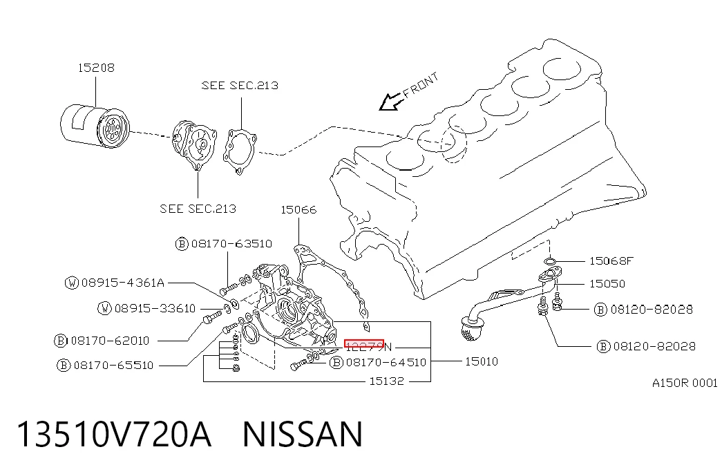 Uszczelniacz wału korbowego przedni Nissan Laurel 