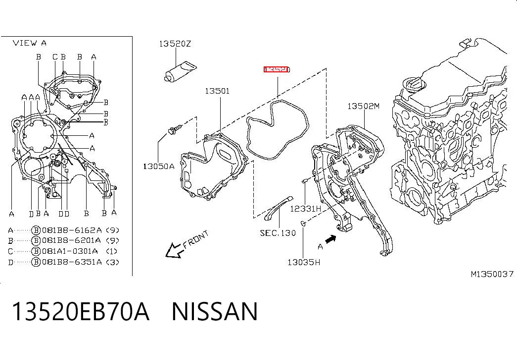 13520EB70A Nissan/Infiniti