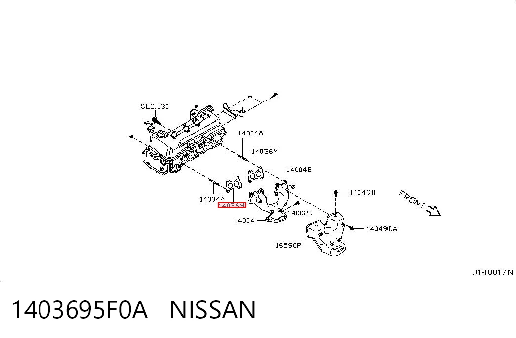 Kupić Uszczelka kolektora wydechowego Nissan Almera B10RS w dobrej cenie
