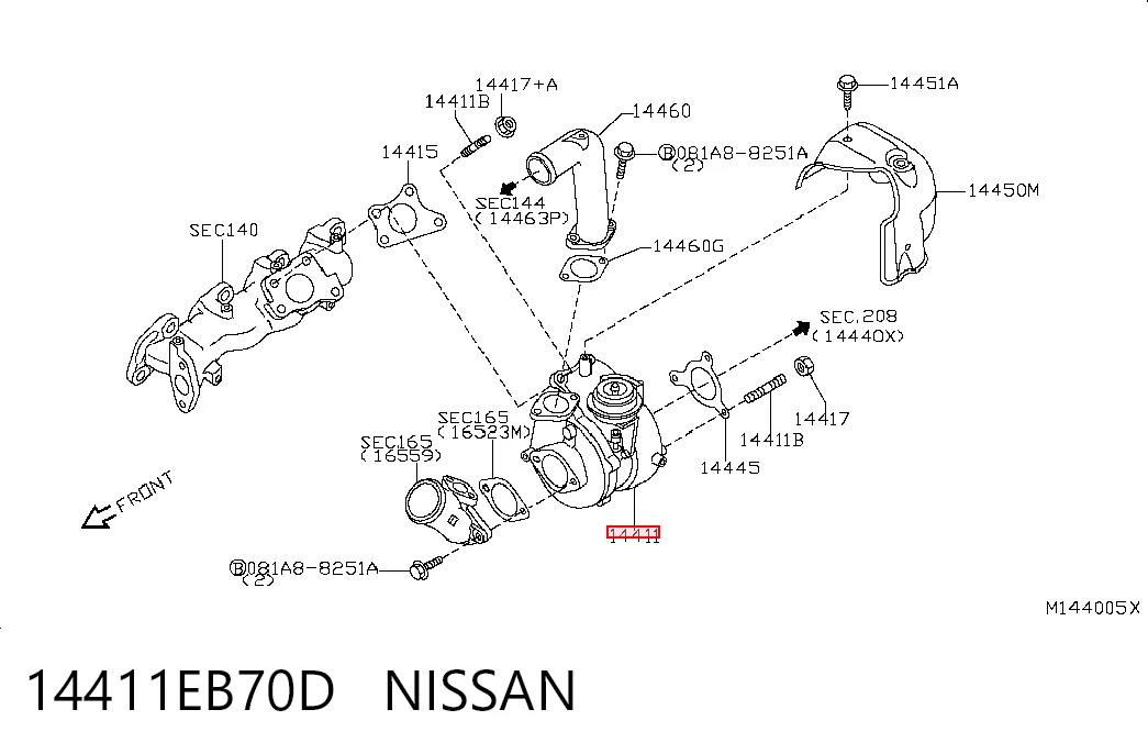 14411EB70D Nissan/Infiniti Turbina