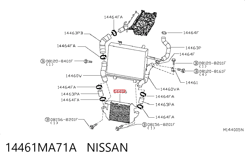 309133 NRF Chłodnica intercoolera
