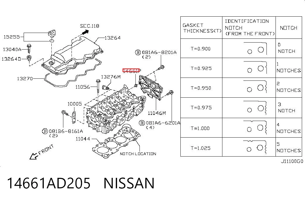 14661AD205 Nissan/Infiniti
