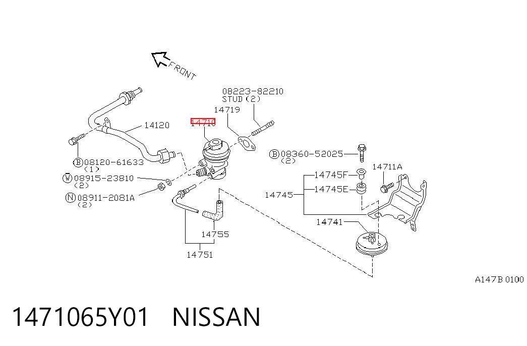 Zawór recyrkulacji spalin EGR do Nissan Almera I N15