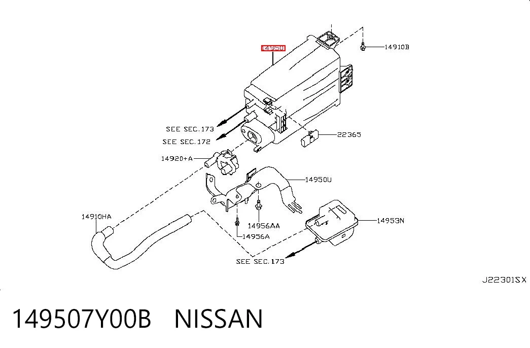 149507Y00B Nissan/Infiniti POCHŁANIACZ PAR PALIWA
