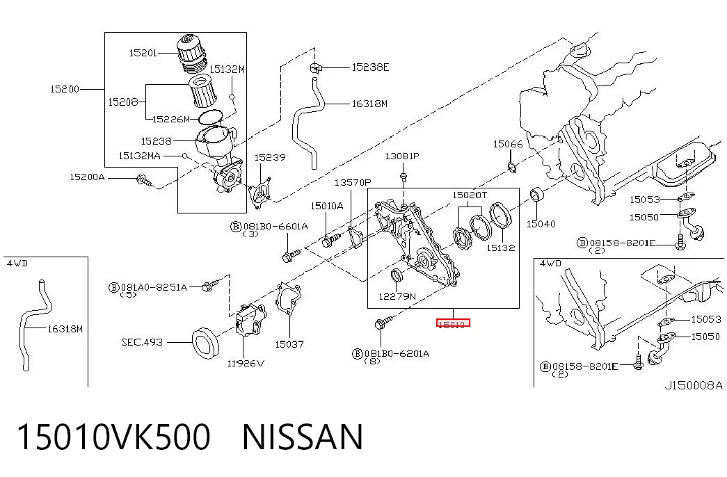Pompa oleju do Nissan Almera TINO V10