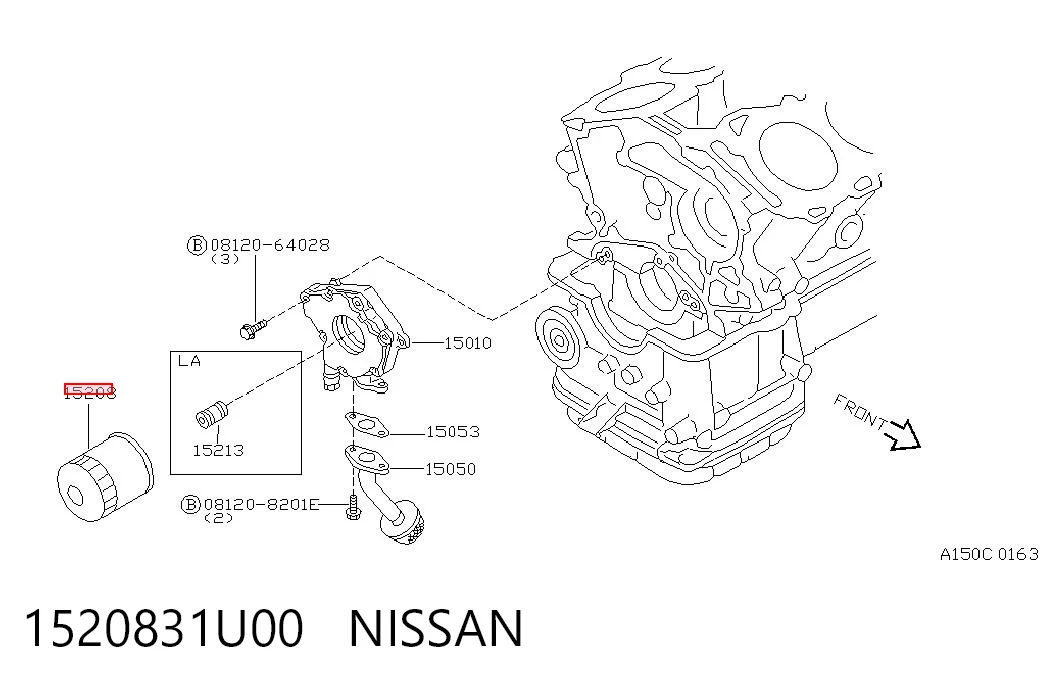 1520831U00 Nissan/Infiniti Filtr oleju
