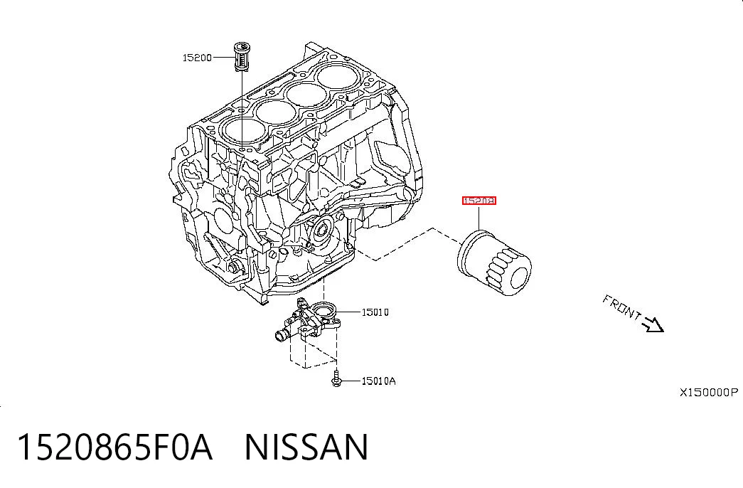 1520865F0A Nissan/Infiniti Filtr oleju