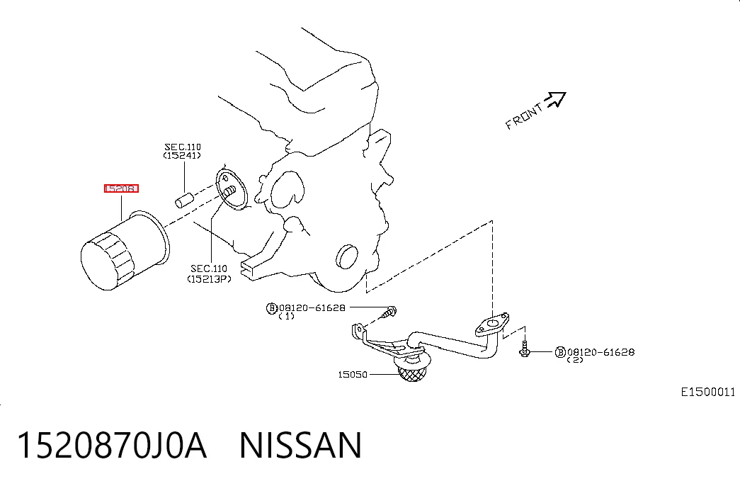 1520870J0A Nissan/Infiniti