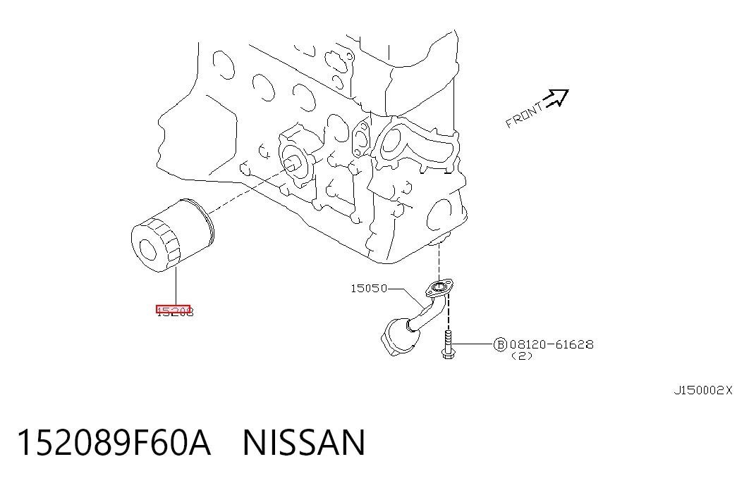 152089F60A Nissan/Infiniti Filtr oleju