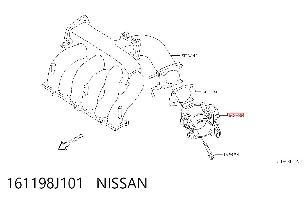 161198J101 Nissan/Infiniti Przepustnica, komplet