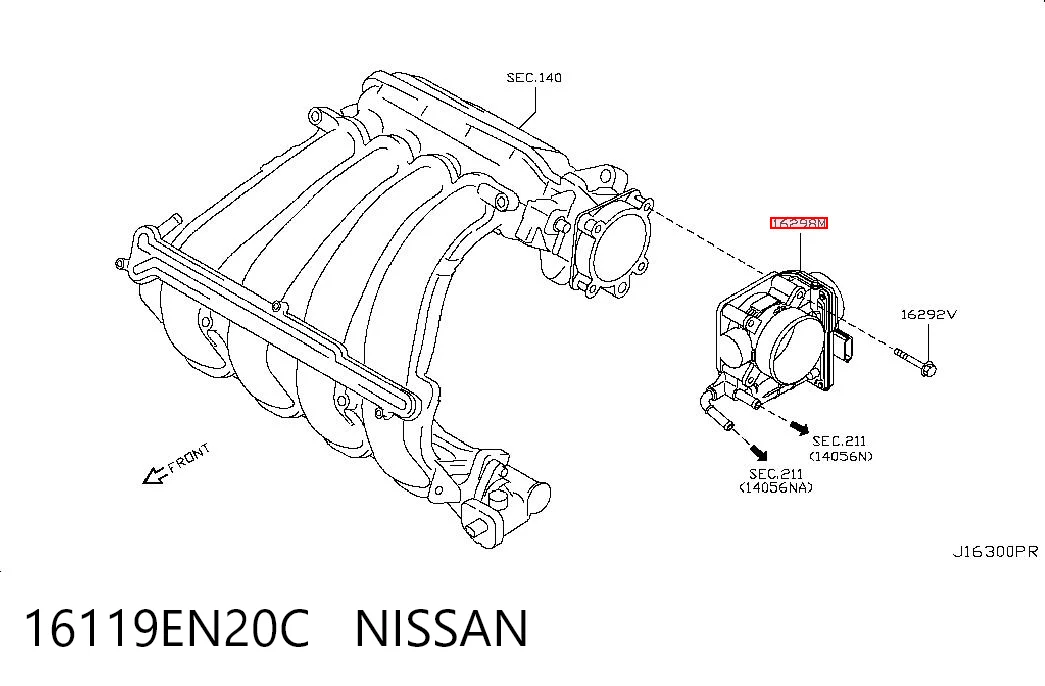  Przepustnica, komplet Nissan X-Trail 