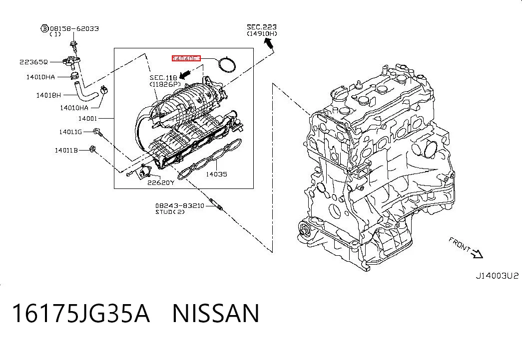 16175JG35A Nissan/Infiniti