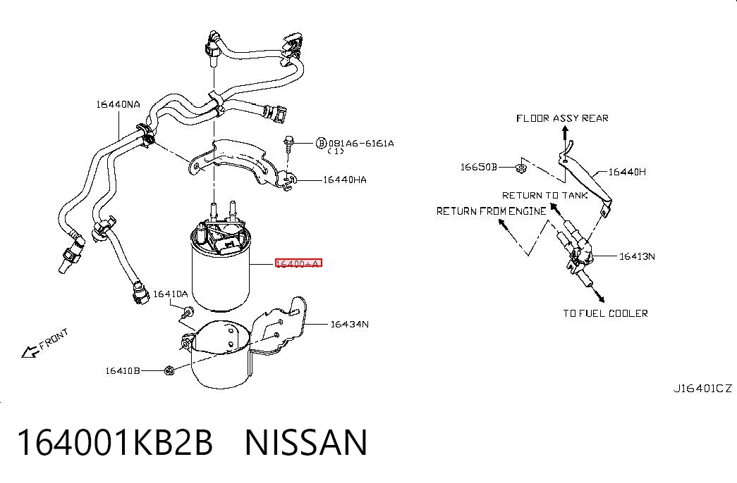 Do koszyka Filtr paliwa Nissan JUKE JPN F15