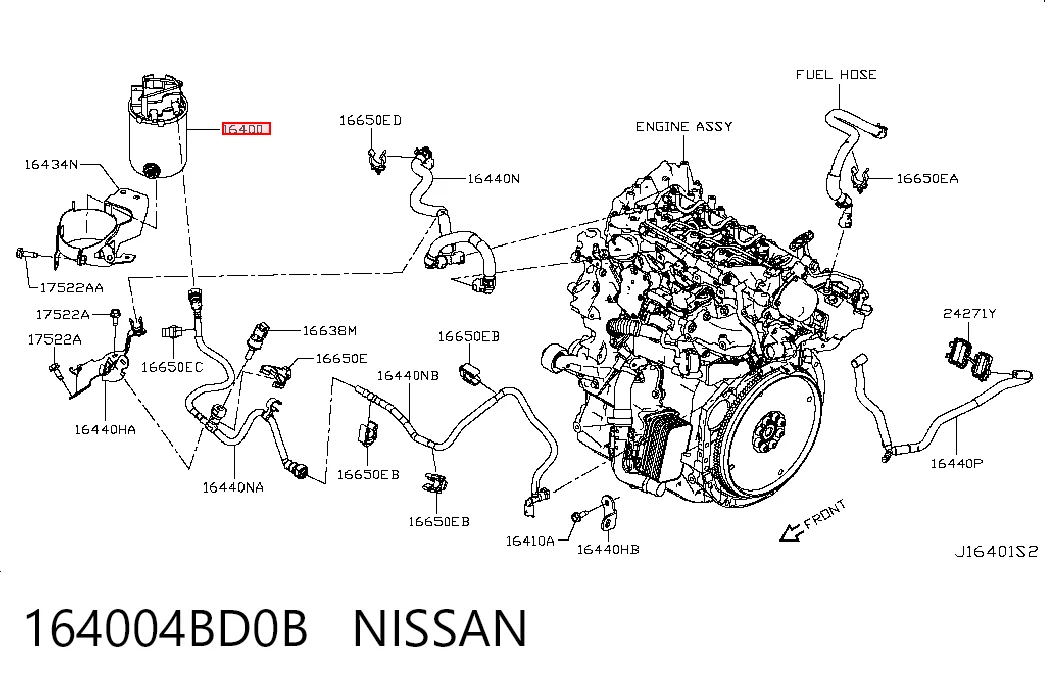 Filtr paliwa Nissan Qashqai II