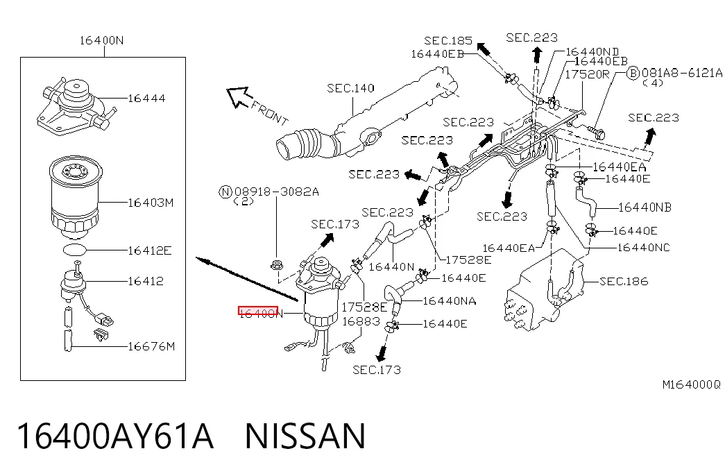Filtr paliwa Nissan Note minivan (E11) (2006 - 2012) cena, od 23,21 USD