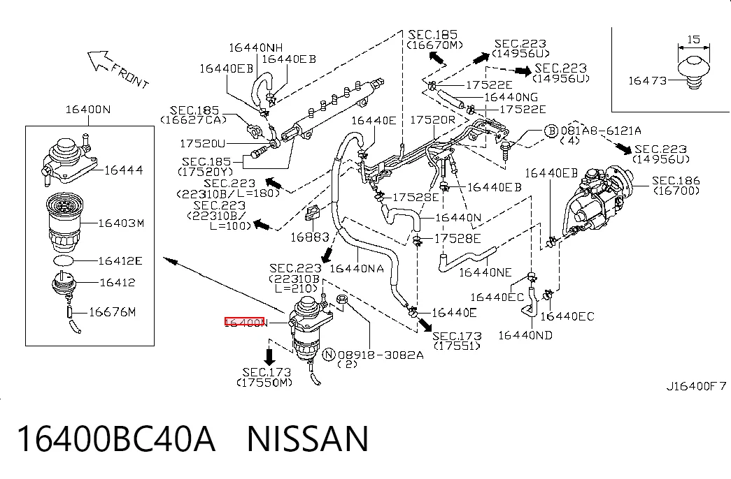 Do koszyka Filtr paliwa Nissan Note  E11