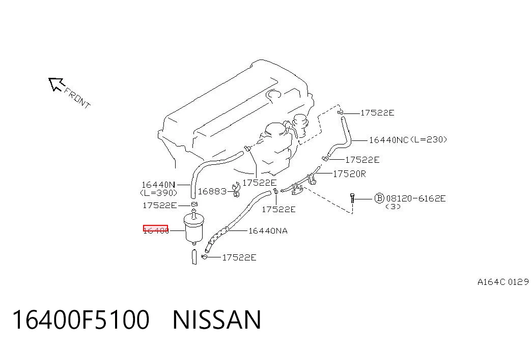 16400F5100 Nissan/Infiniti Filtr paliwa