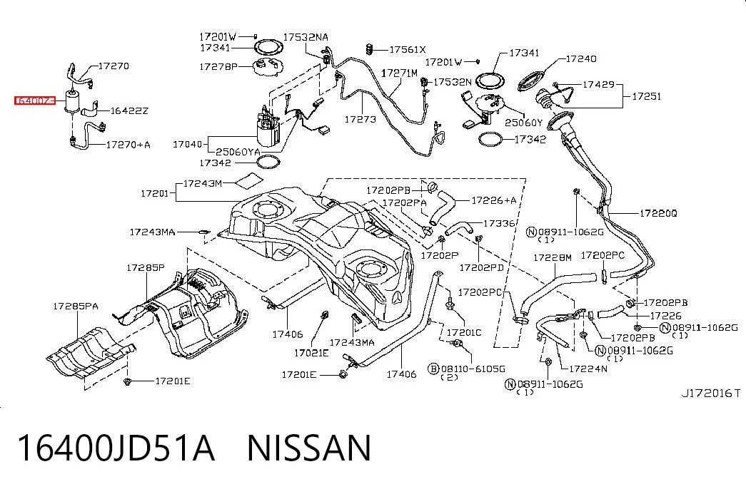16400JD51A Nissan/Infiniti