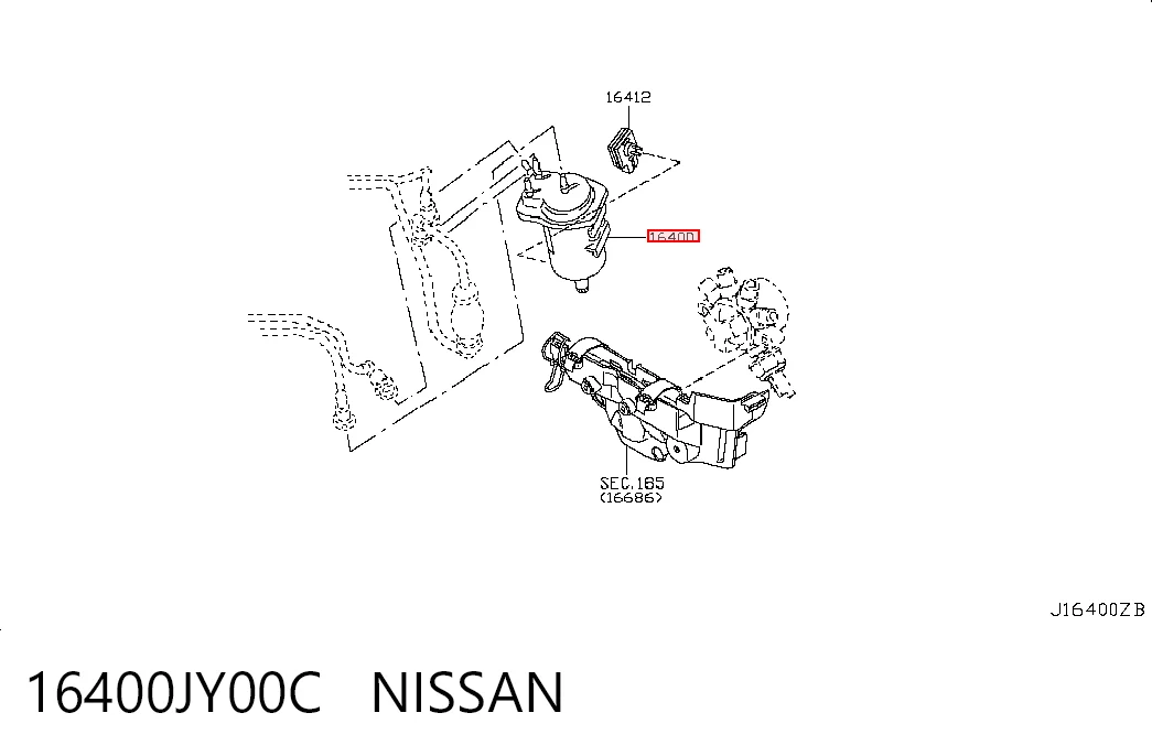Filtr paliwa do Nissan Qashqai +2 I J10